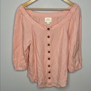 Anthropologie Maeve Rayon Linen Blouse